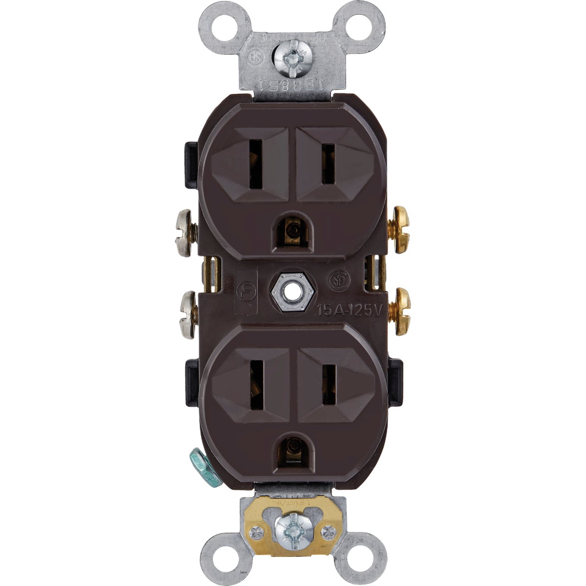 Leviton 15A Brown Commercial Grade 5-15R Duplex Outlet