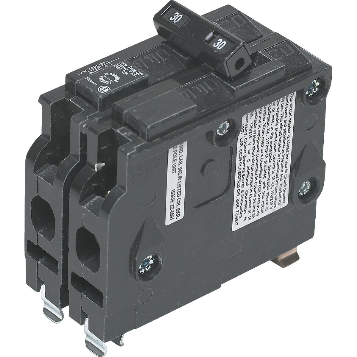 Connecticut Electric 30A Double-Pole Standard Trip Packaged Replacement Circuit Breaker For Square D