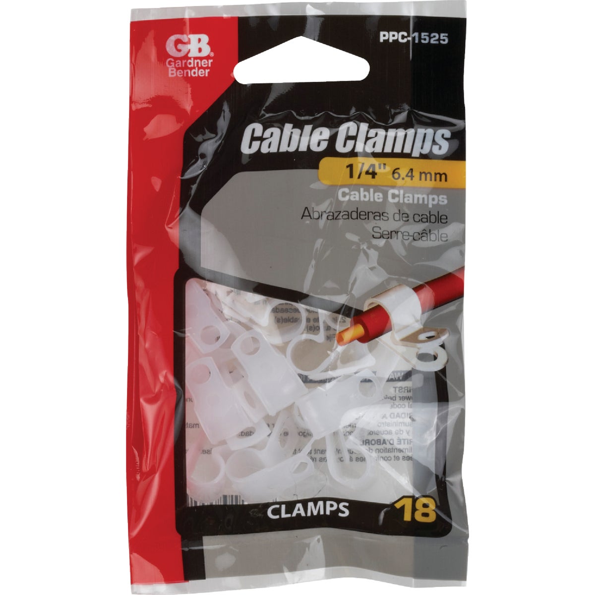 Gardner Bender 1/4 In. Plastic -60 to 340 Deg F Cable Clamp (18-Pack) Image 2