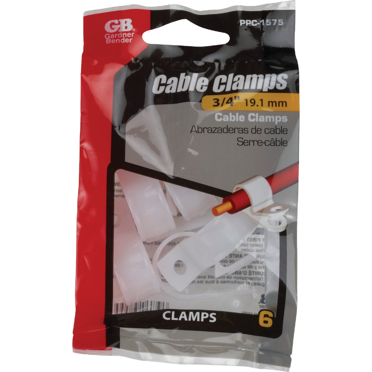 Gardner Bender 3/4 In. Plastic -60 to 340 Deg F Cable Clamp (8-Pack) Image 2