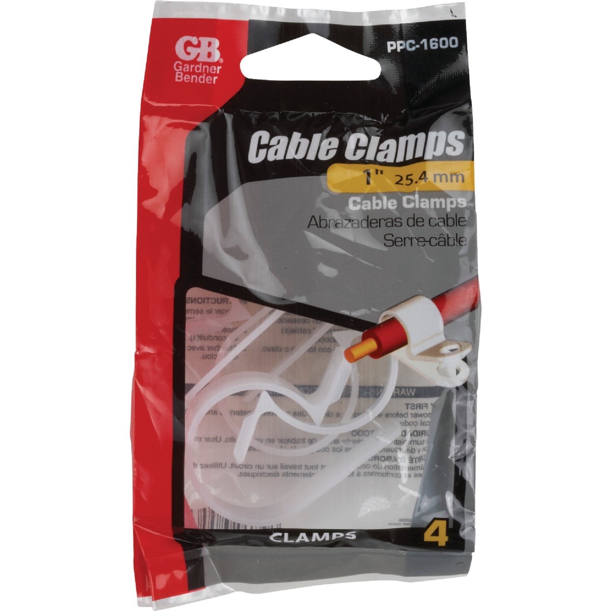 Gardner Bender 1 In. Plastic -60 to 340 Deg F Cable Clamp (4-Pack) Image 2
