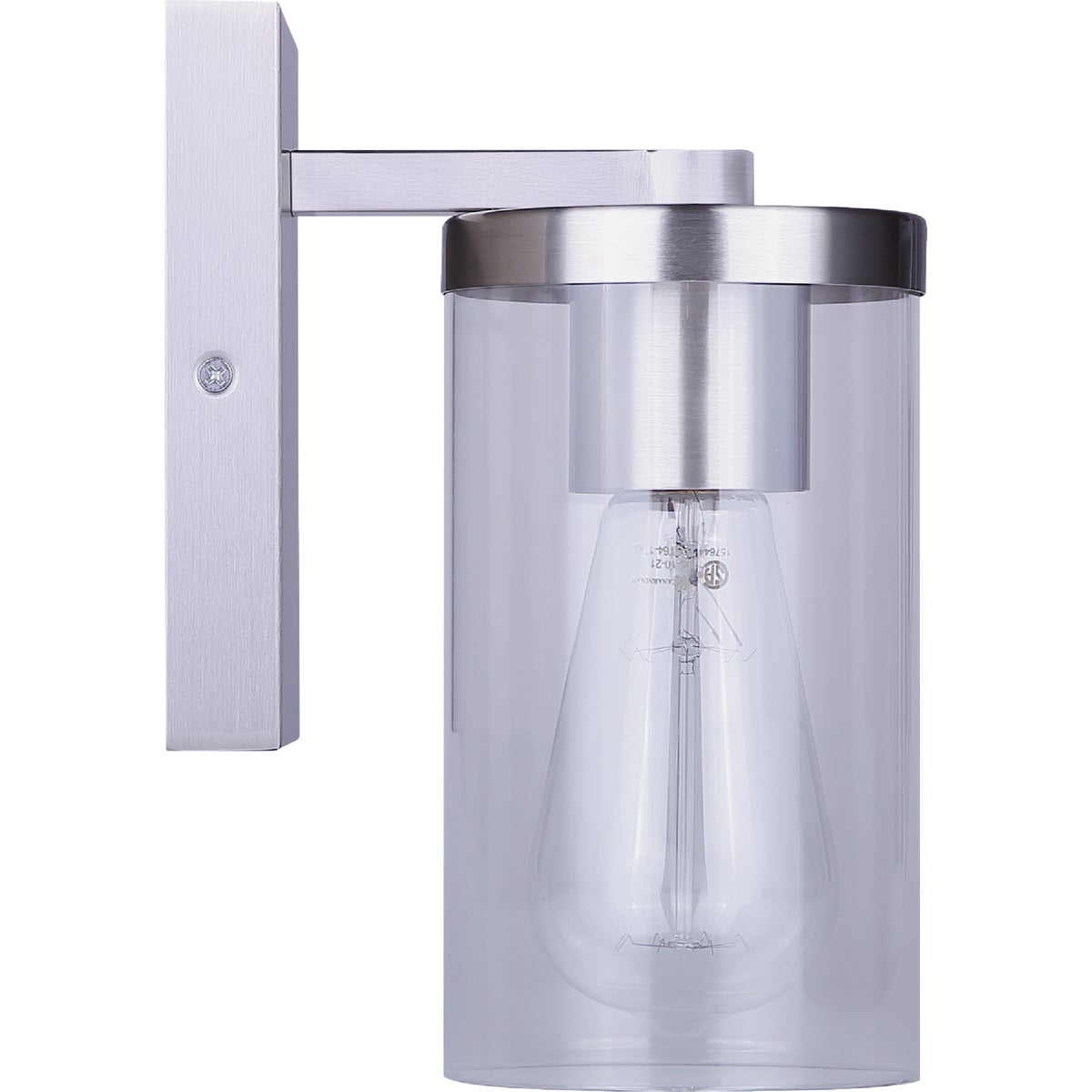 Canarm Britton 1-Light Brushed Nickel Vanity Bath Light Fixture, Clear Glass Image 4