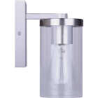 Canarm Britton 1-Light Brushed Nickel Vanity Bath Light Fixture, Clear Glass Image 4