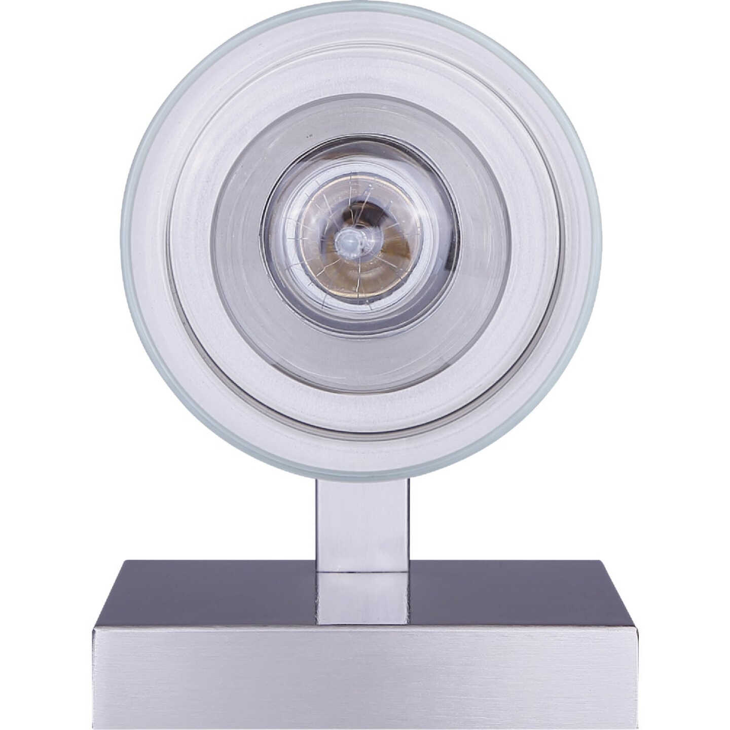 Canarm Britton 1-Light Brushed Nickel Vanity Bath Light Fixture, Clear Glass Image 7