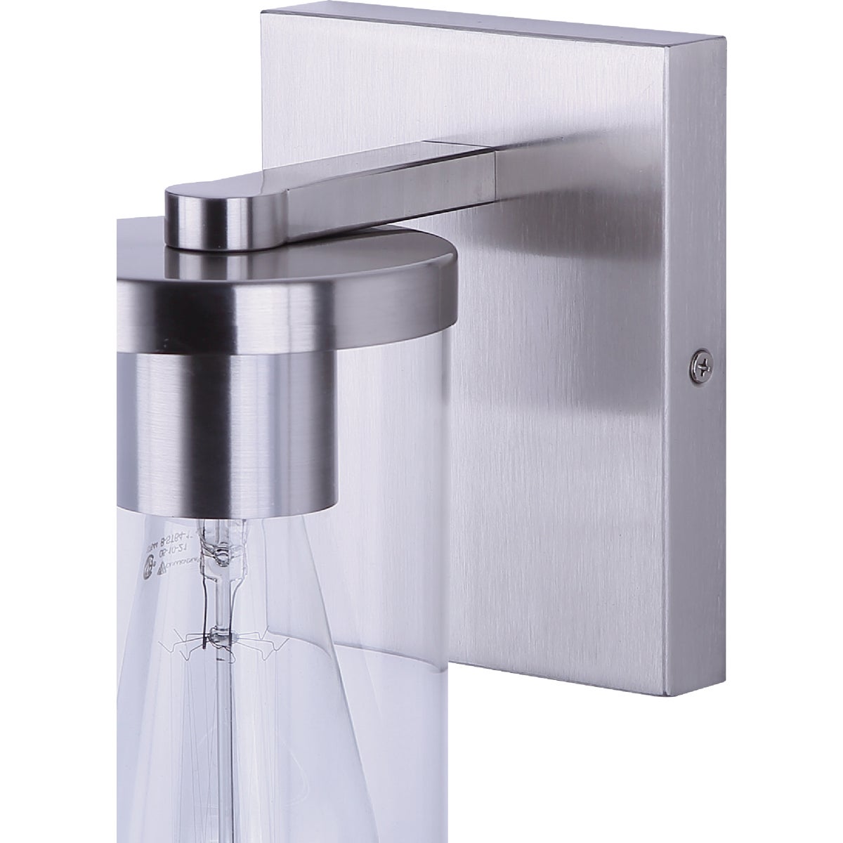 Canarm Britton 1-Light Brushed Nickel Vanity Bath Light Fixture, Clear Glass Image 6