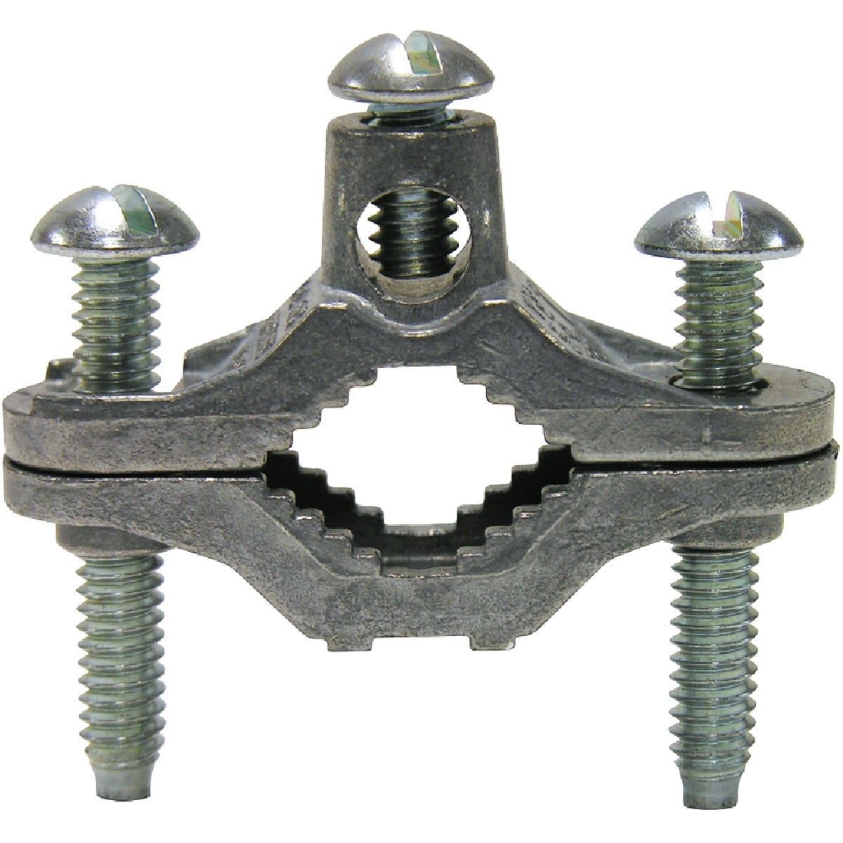 Southwire #8 SOL/STR Zinc Ground Clamp with Lay-In Lug