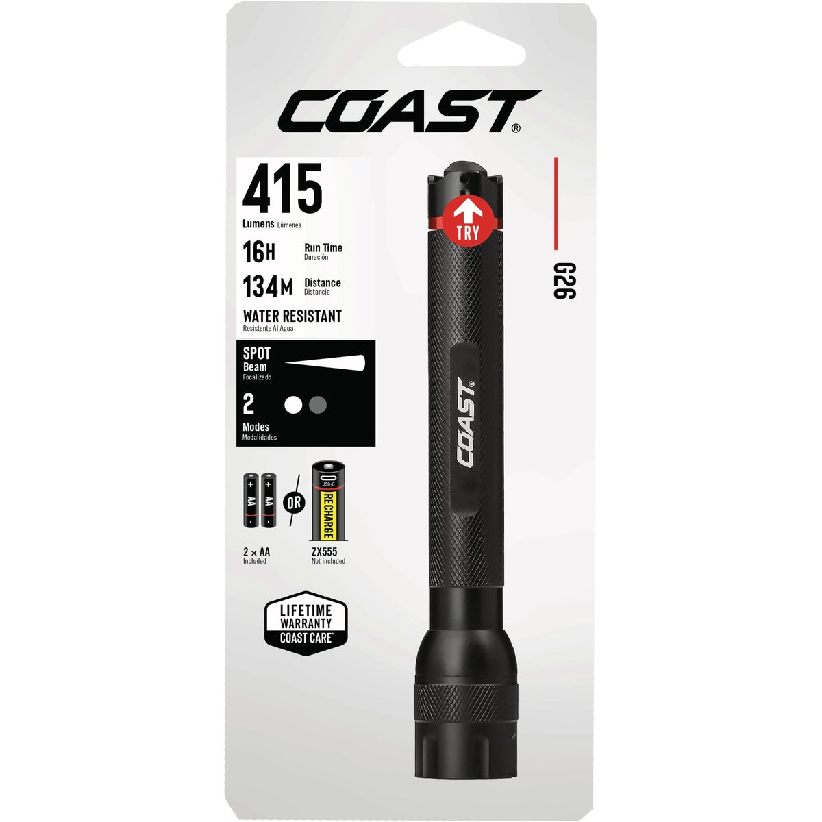 Coast G26 415 Lm. LED Flashlight Image 2