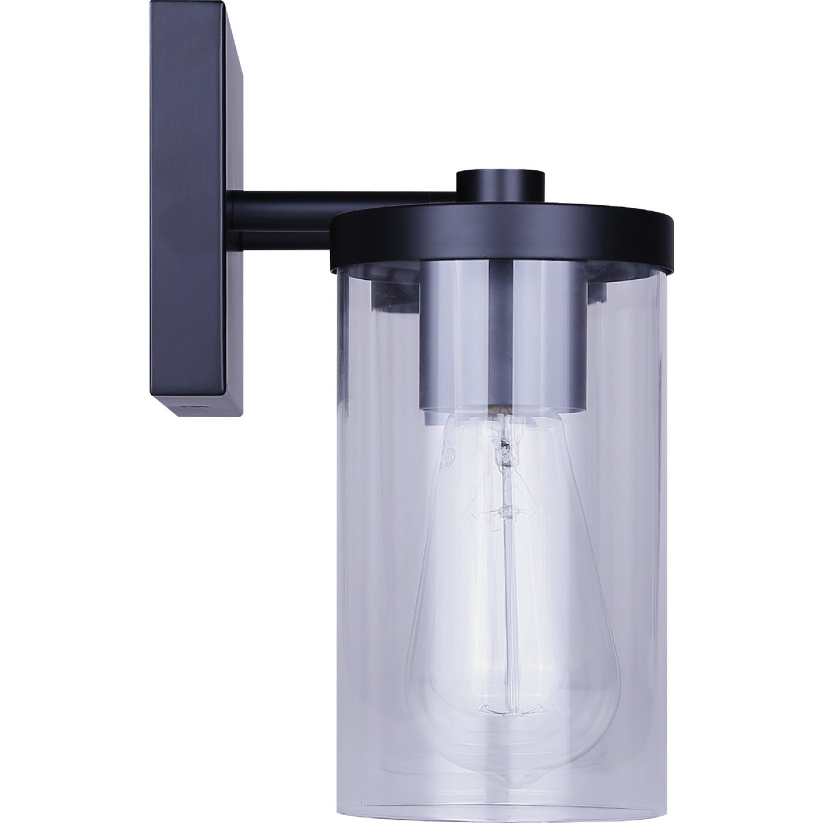 Canarm Britton 2-Light Black Vanity Bath Light Fixture, Clear Glass Image 4