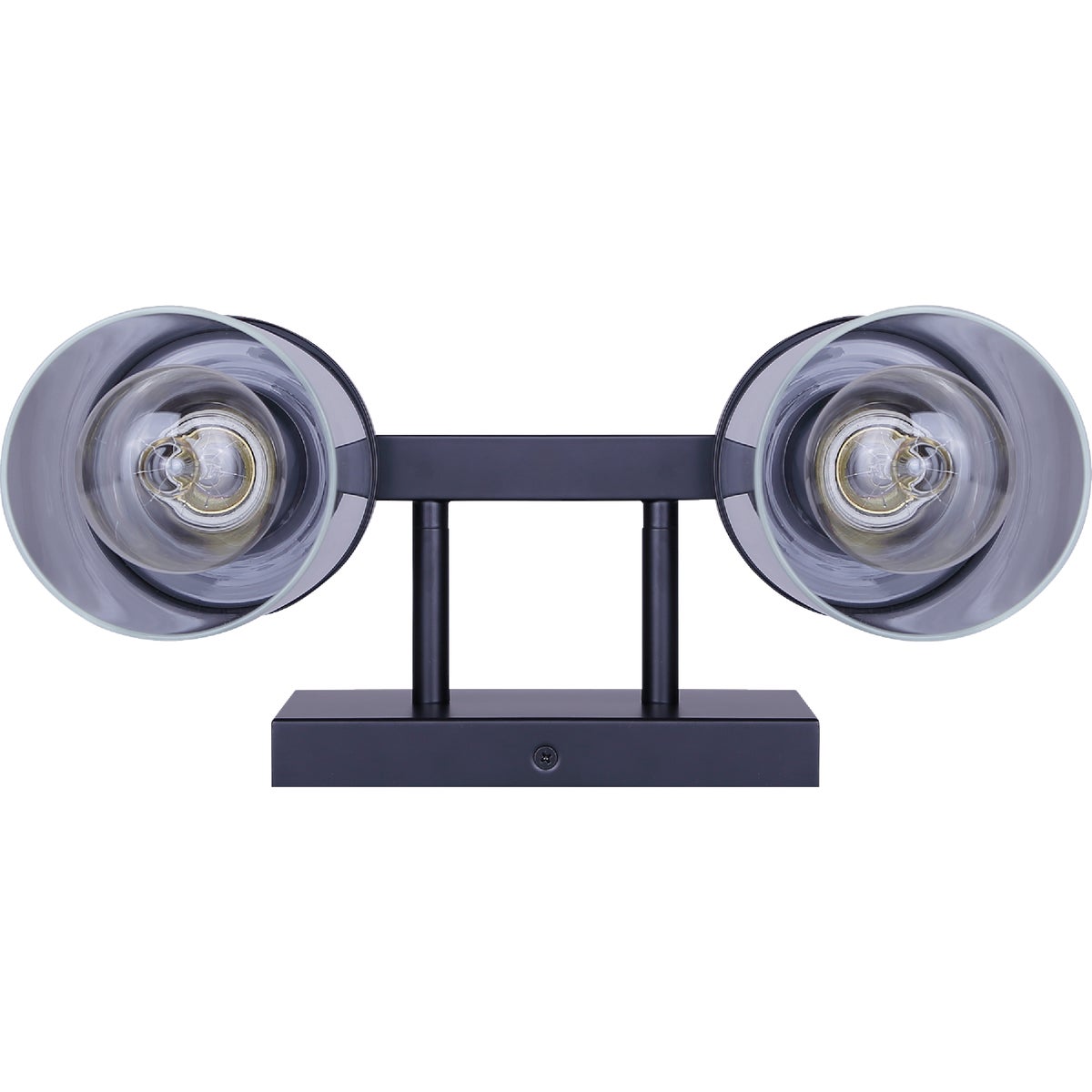 Canarm Britton 2-Light Black Vanity Bath Light Fixture, Clear Glass Image 3