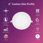 Philips 6 In. White Canless Selectable CCT LED Recessed Light Kit Image 4
