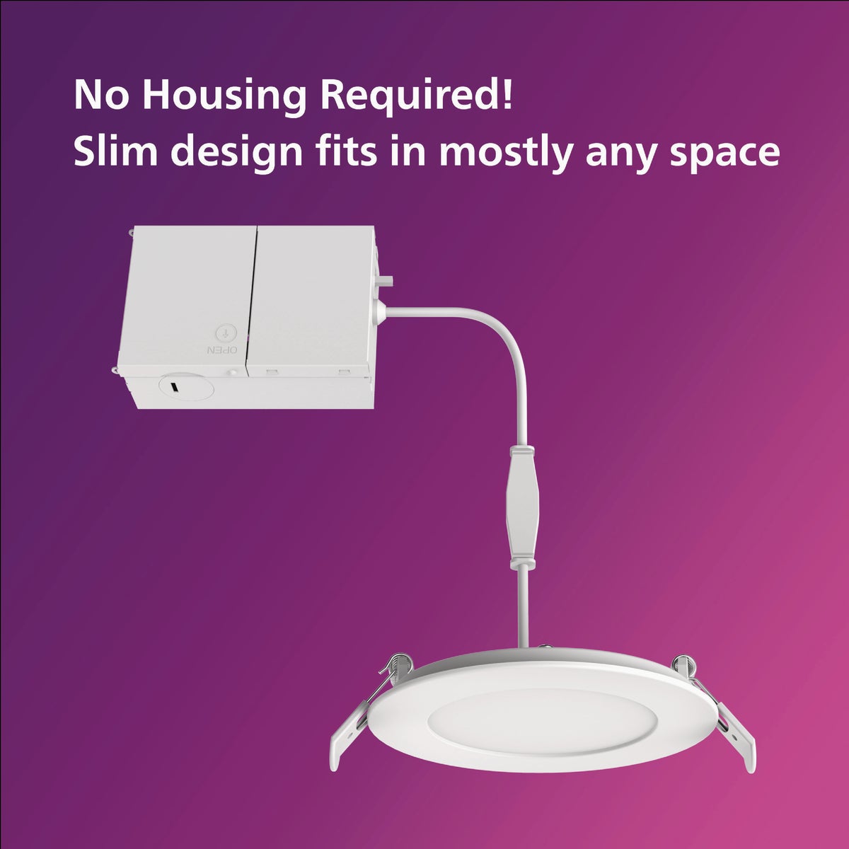 Philips 6 In. White Canless Selectable CCT LED Recessed Light Kit Image 6