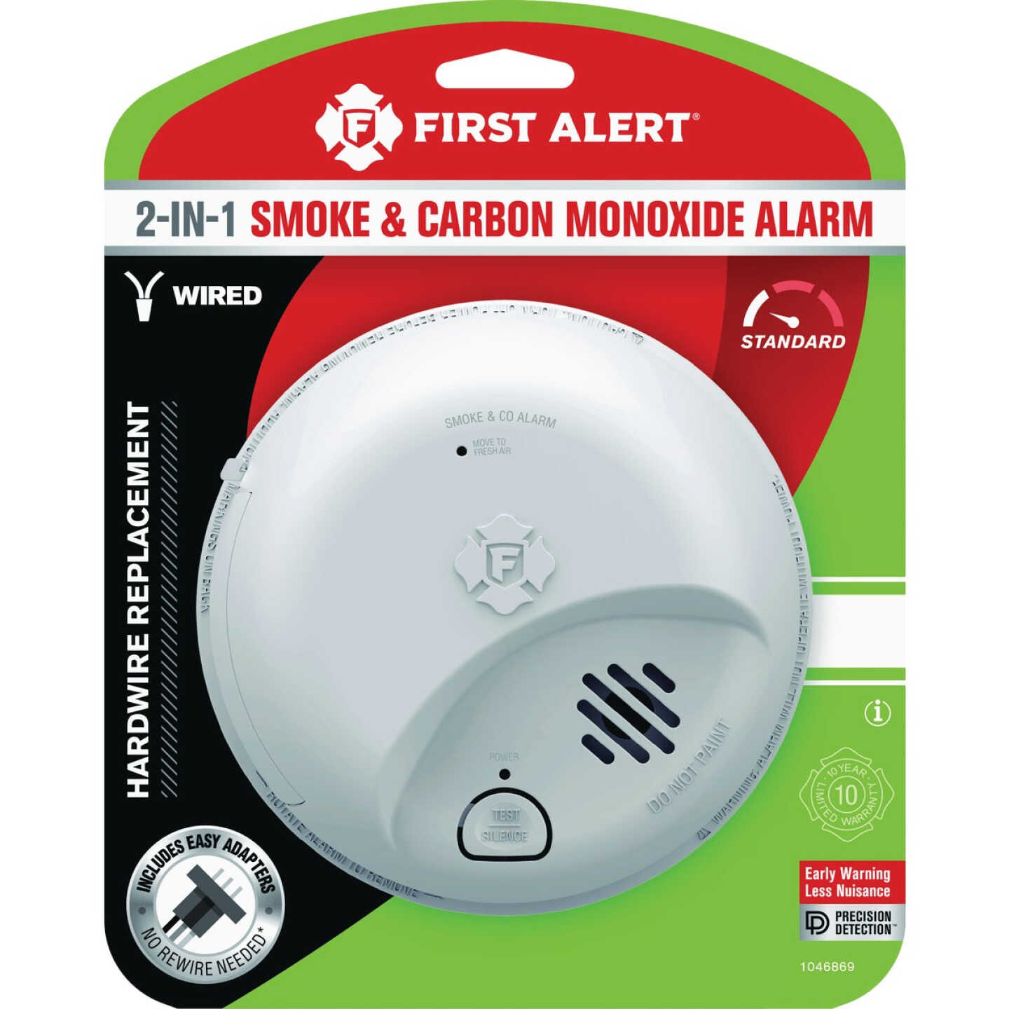 First Alert SMICO100-AC 2-In-1 Interconnect Hardwire Electrochemical/Ionization Smoke & Carbon Monoxide Alarm Image 1