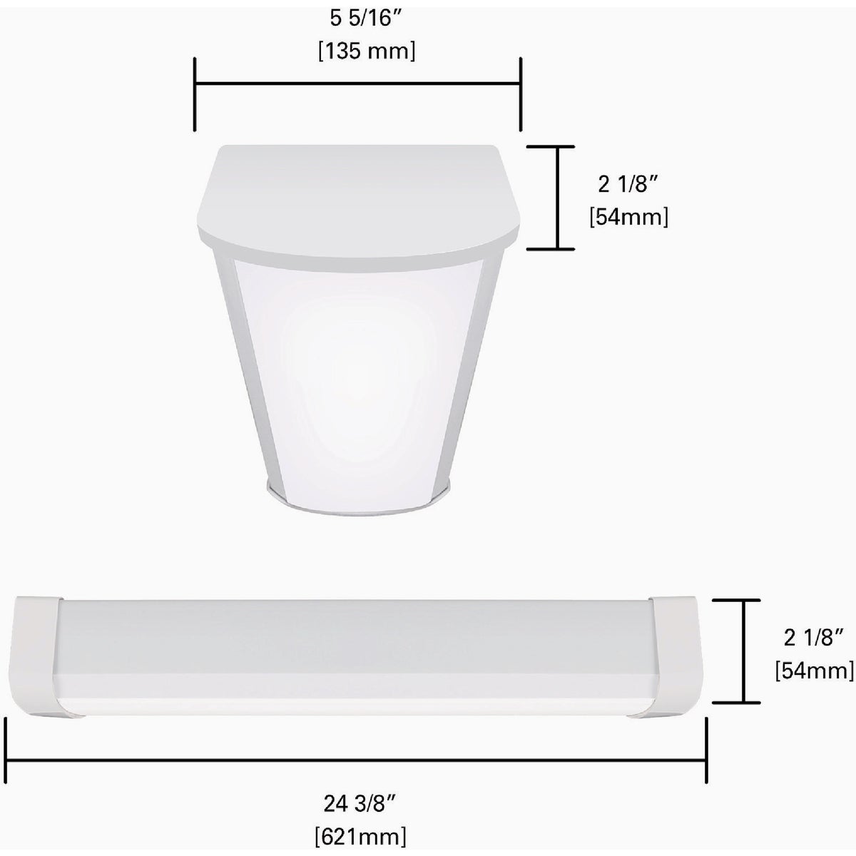 Metalux 2 Ft. 3CCT 2100 Lm. Low Profile LED Wraparound Ceiling Light Image 2