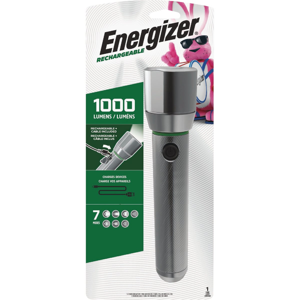 Energizer Vision HD 1200 Lm. LED Metal Rechargeable Flashlight