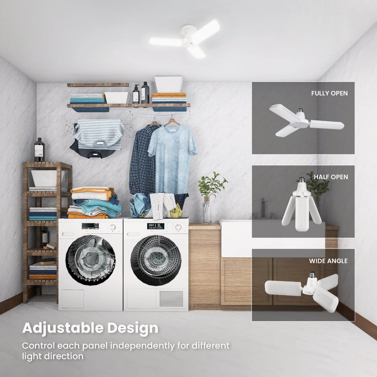 Feit Electric 35W 4000 Lumens LED Foldable Garage Light Image 5