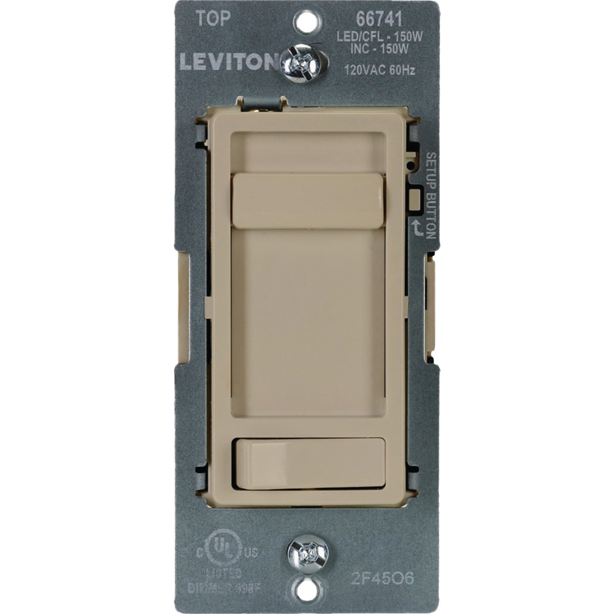 Leviton SureSlide LED/CFL Ivory Slide Dimmer