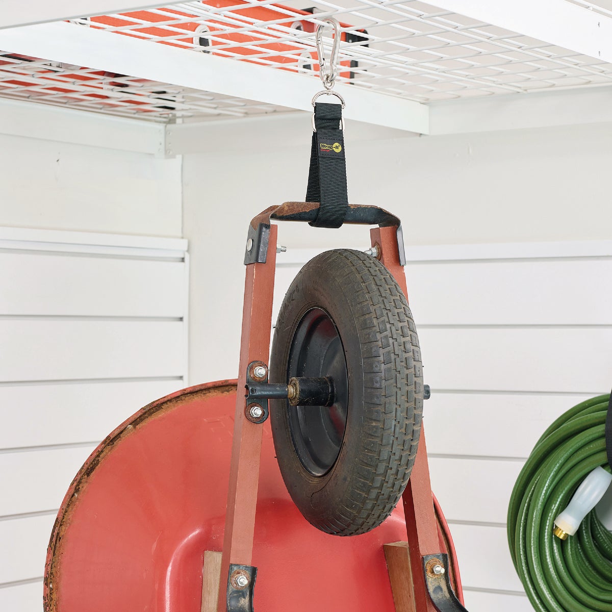 Wrap-It Storage Hook 'n Hang 24 In. x 2 In. Hanging Cinch Strap with Carabiner Image 2