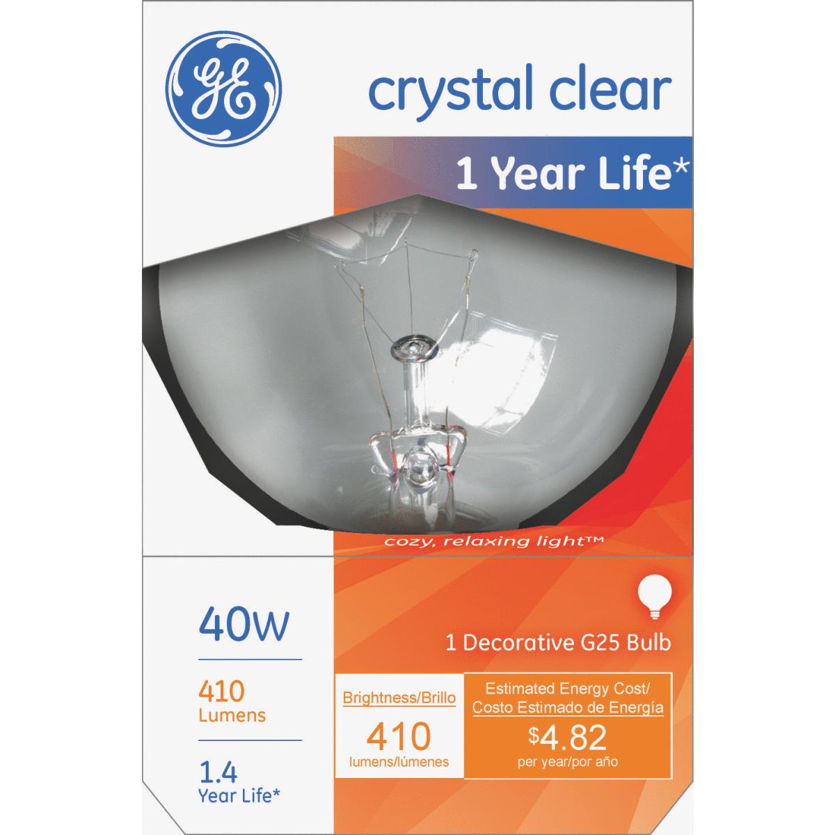 40W CLR 3-1/8"GLOBE BULB