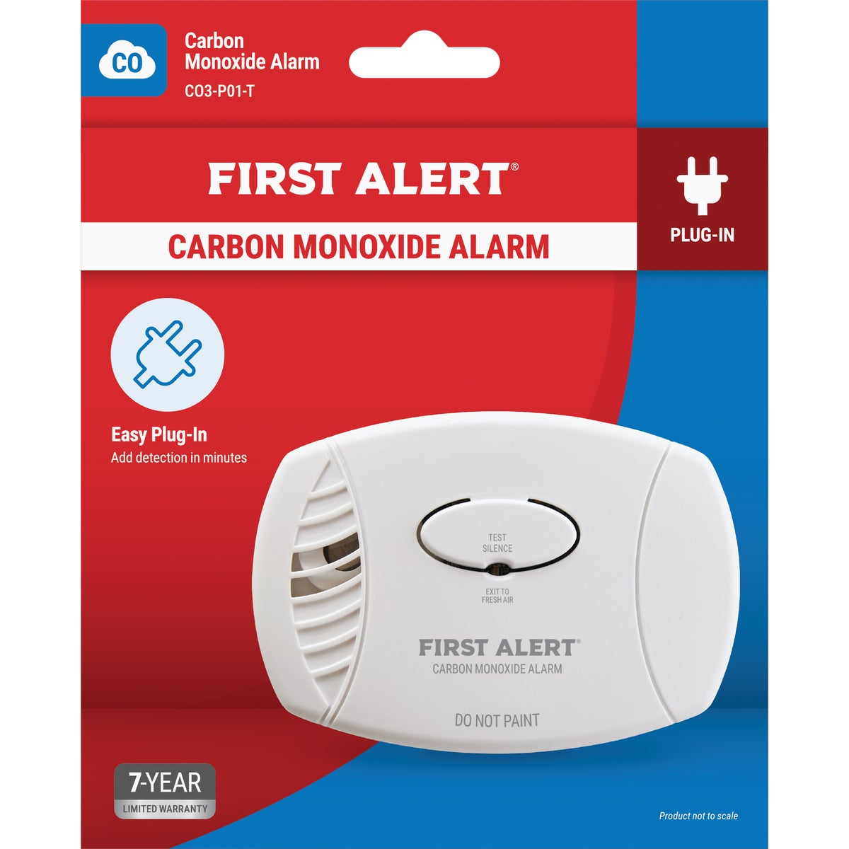 First Alert CO605 Plug-In Electrochemical Carbon Monoxide Alarm with Battery Backup