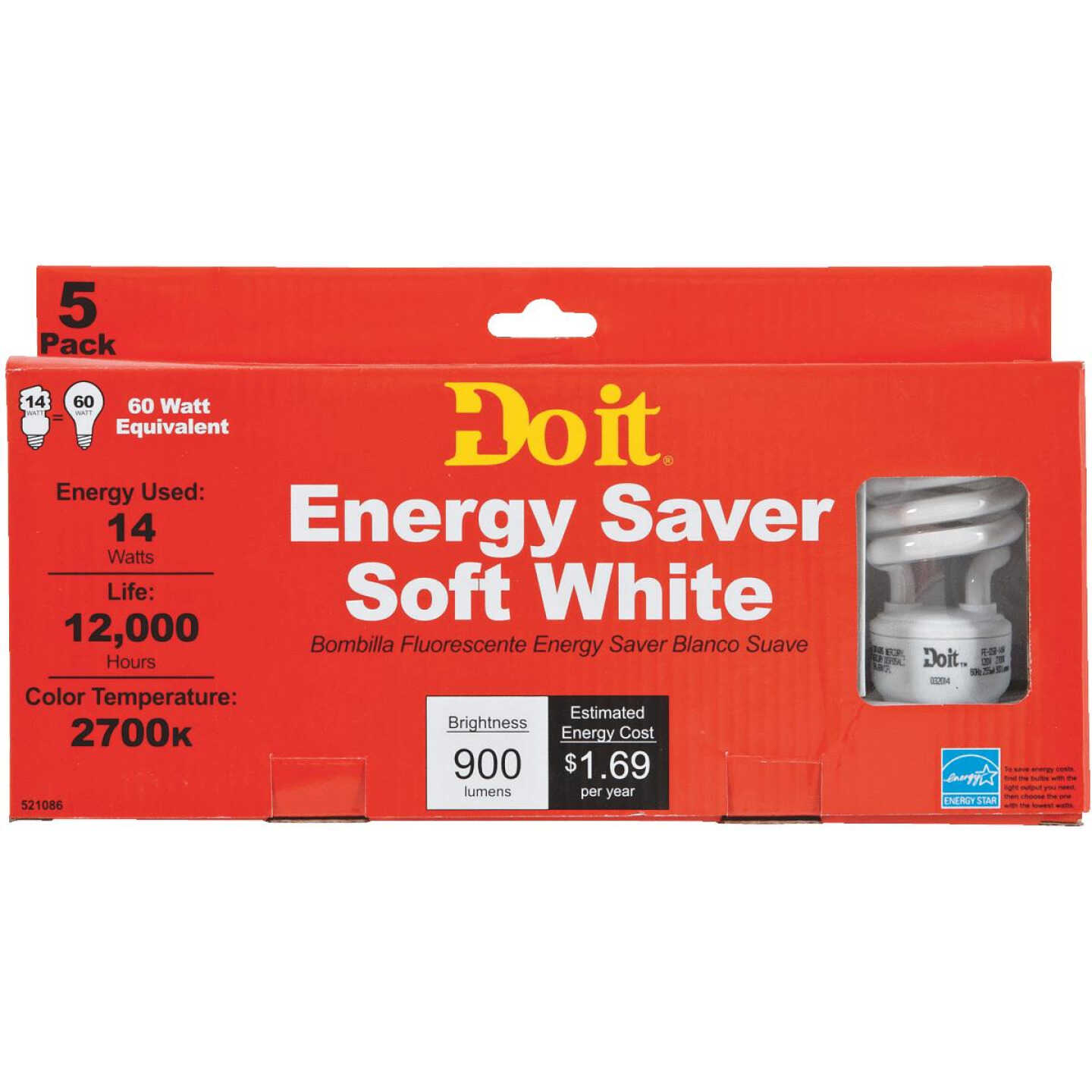 5PK 14W TWIST BULB Image 4