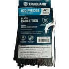 TruGuard 4 In. Black Self-Locking Cable Ties (100-Pack) Image 1