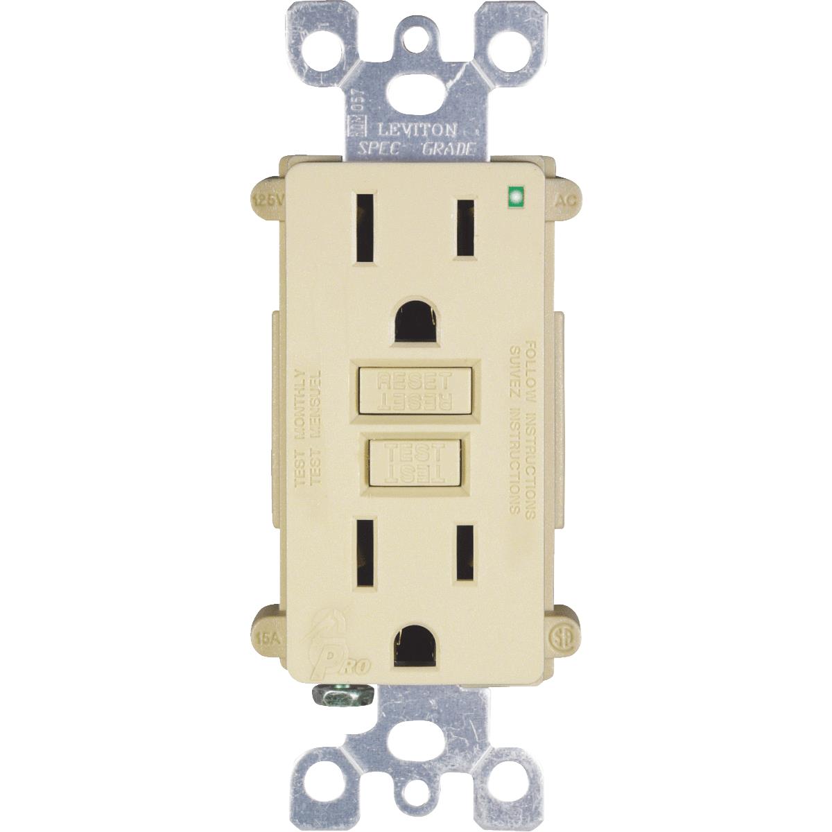 IVORY 3PACK 15A GFCI