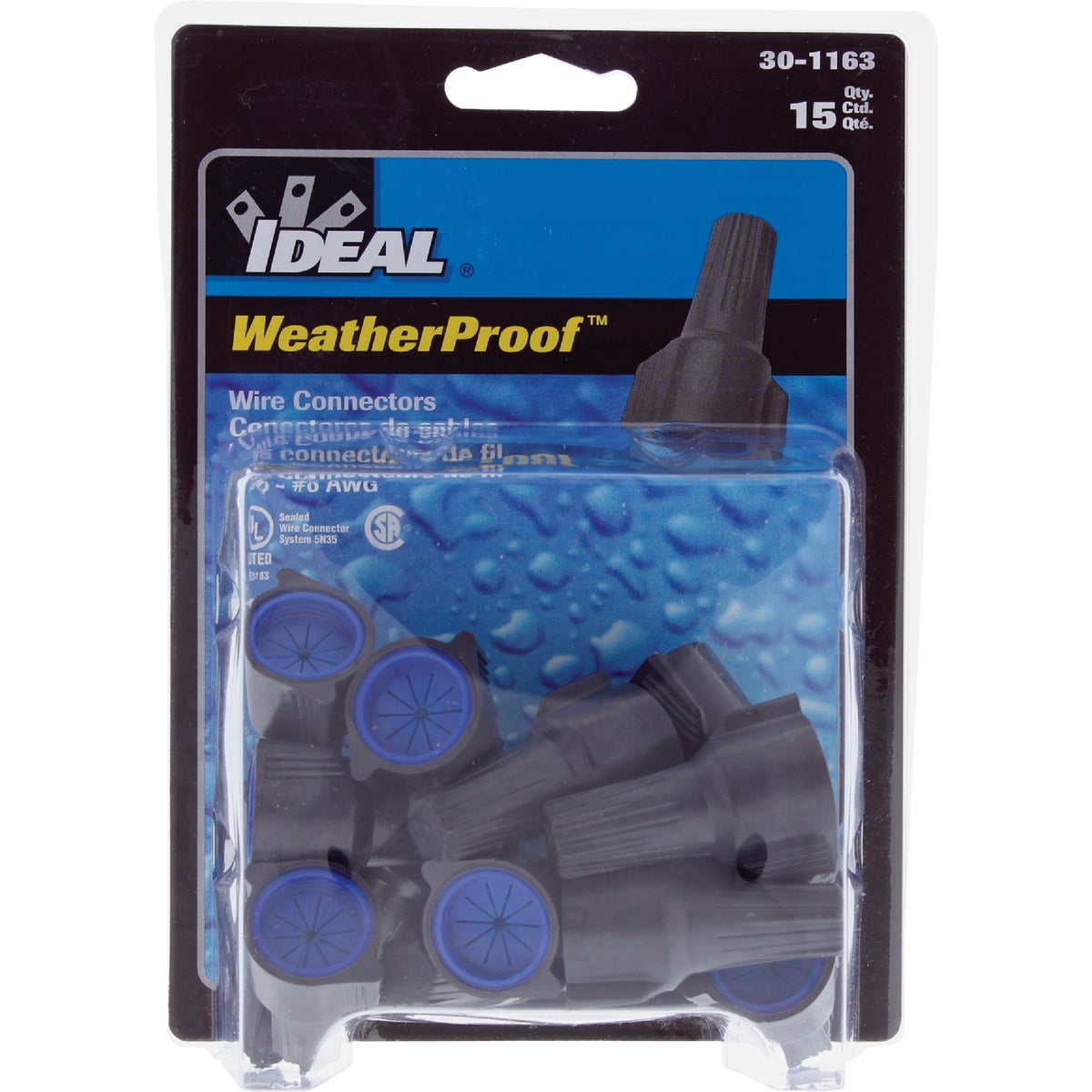 Ideal WeatherProof Large Aqua Blue/Dark Blue Copper to Copper Wire Connector (15-Pack) Image 3