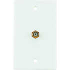 RCA White Single F-Connector Coaxial Wall Plate Image 2