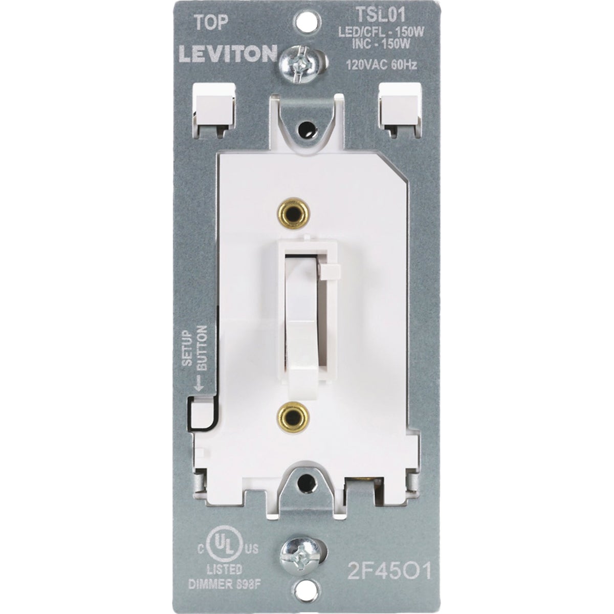 Leviton LED/CFL/Incandescent White Slide Dimmer