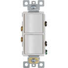 Broan-NuTone 2-Function 15A 120V White Rocker Switch for Bathroom Exhaust Fan Image 1