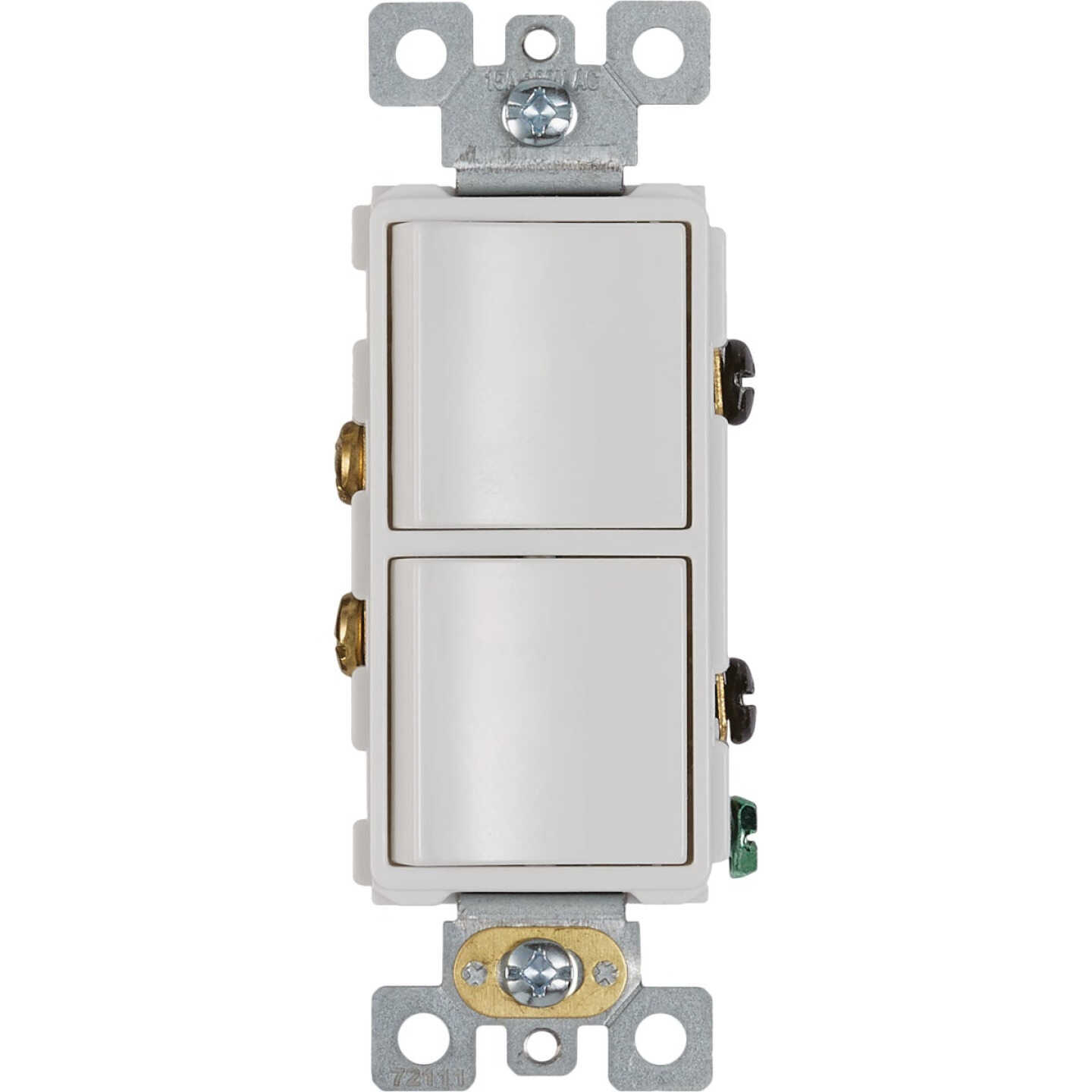 Broan-NuTone 2-Function 15A 120V White Rocker Switch for Bathroom Exhaust Fan Image 1
