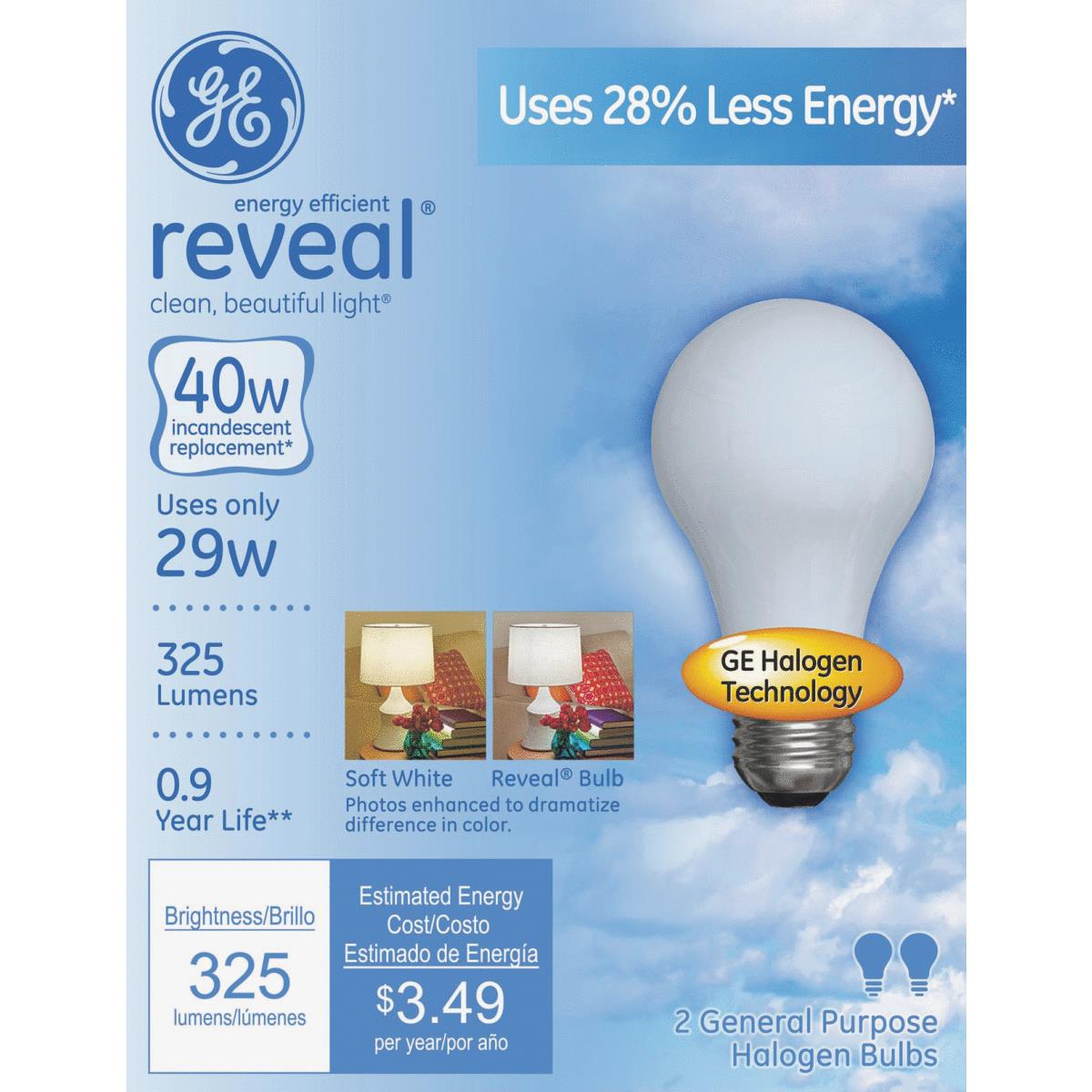 29W RVL WHT HALOGEN BULB
