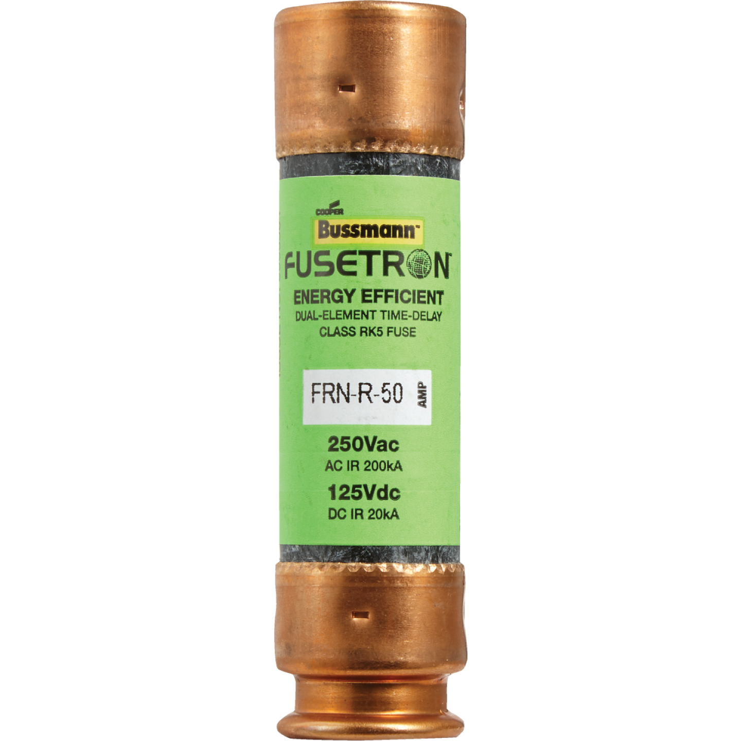 Bussmann 50A FRN-R Cartridge Heavy-Duty Time Delay Cartridge Fuse Image 1