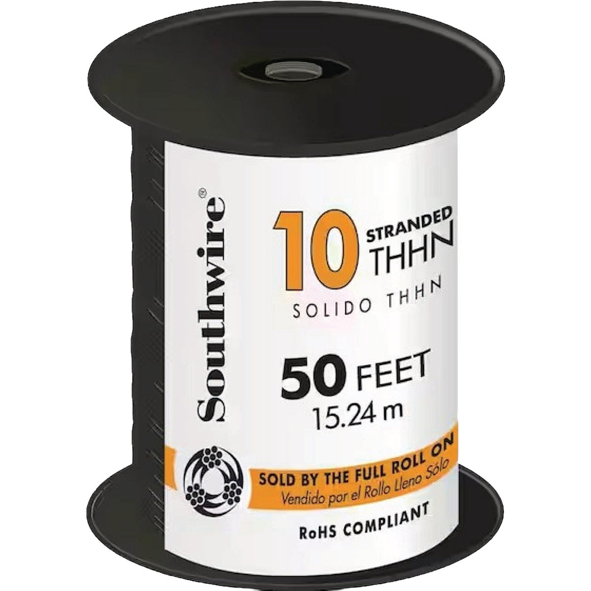 Southwire 50 Ft. 10 AWG Stranded Black THHN Electrical Wire