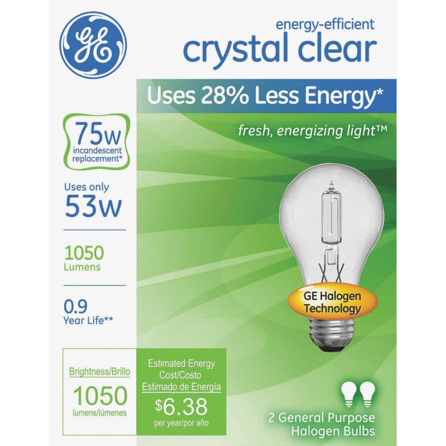 53W CLR MED HALOGEN BULB Image 1