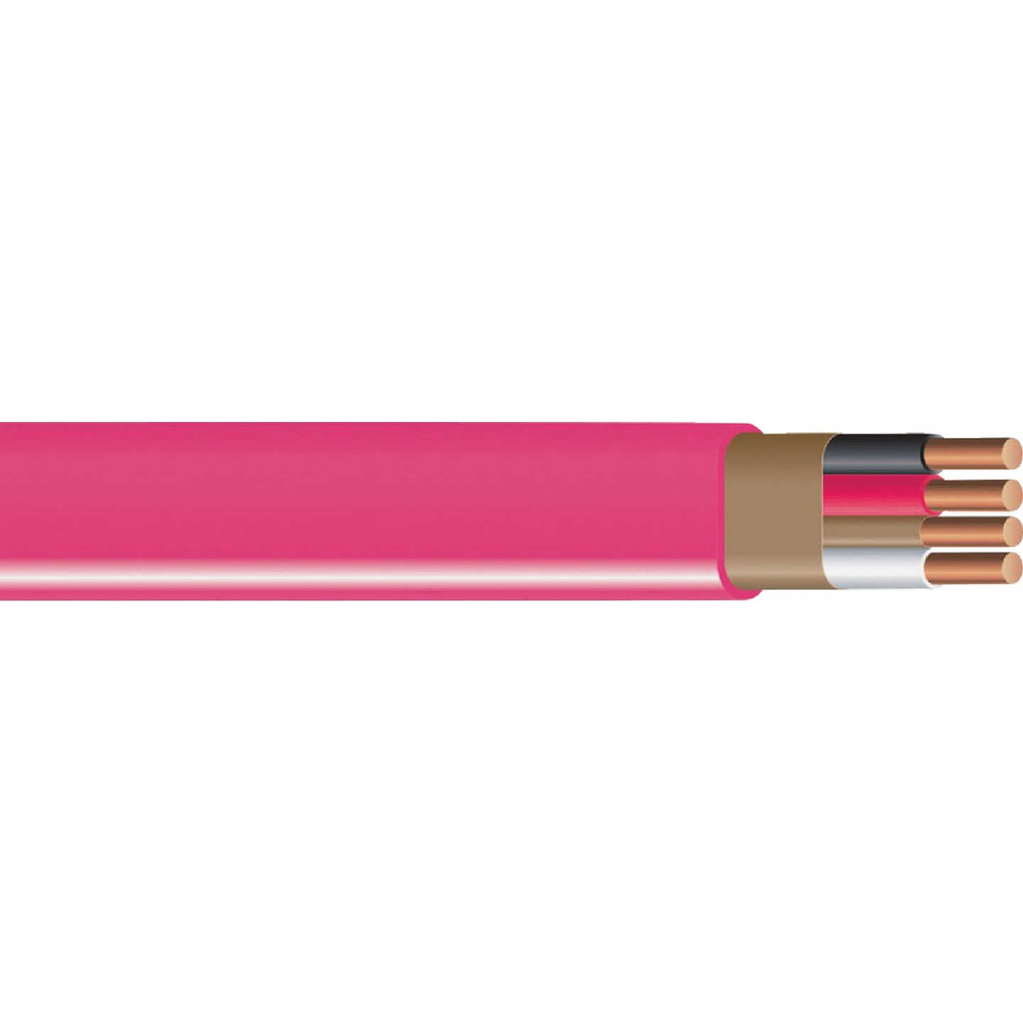 Romex 200 Ft. 10/3 Solid Pink NMW/G Electrical Wire Image 1