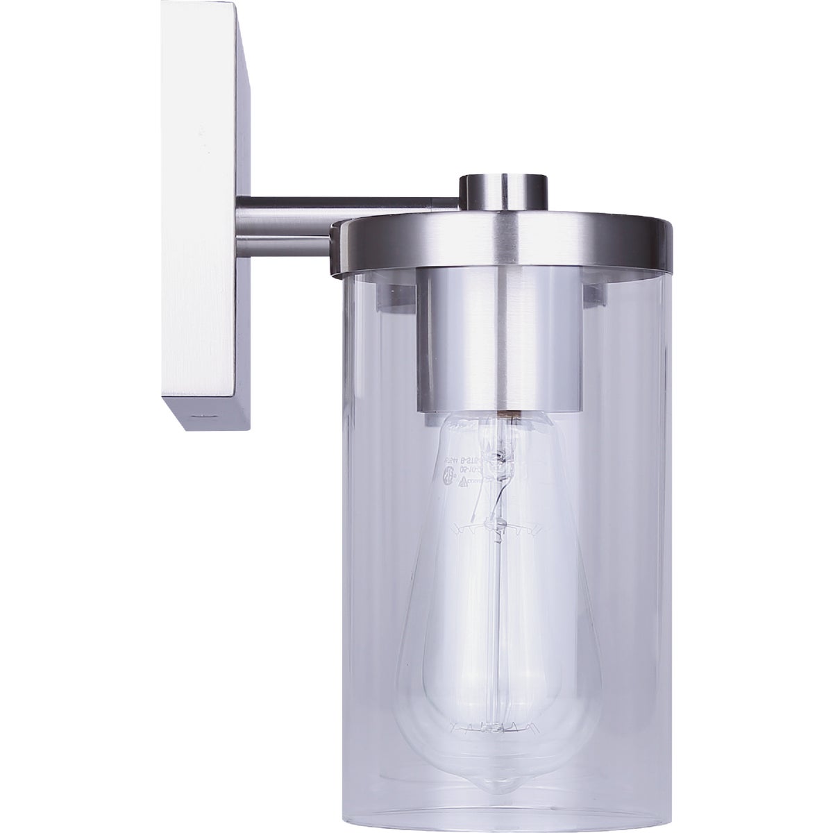 Canarm Britton 2-Light Brushed Nickel Vanity Bath Light Fixture, Clear Glass Image 5