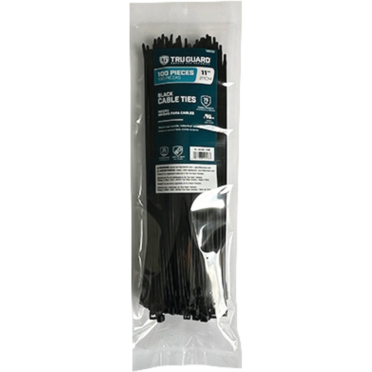 TruGuard 11 In. Black CableTie (100-Pack) Image 1
