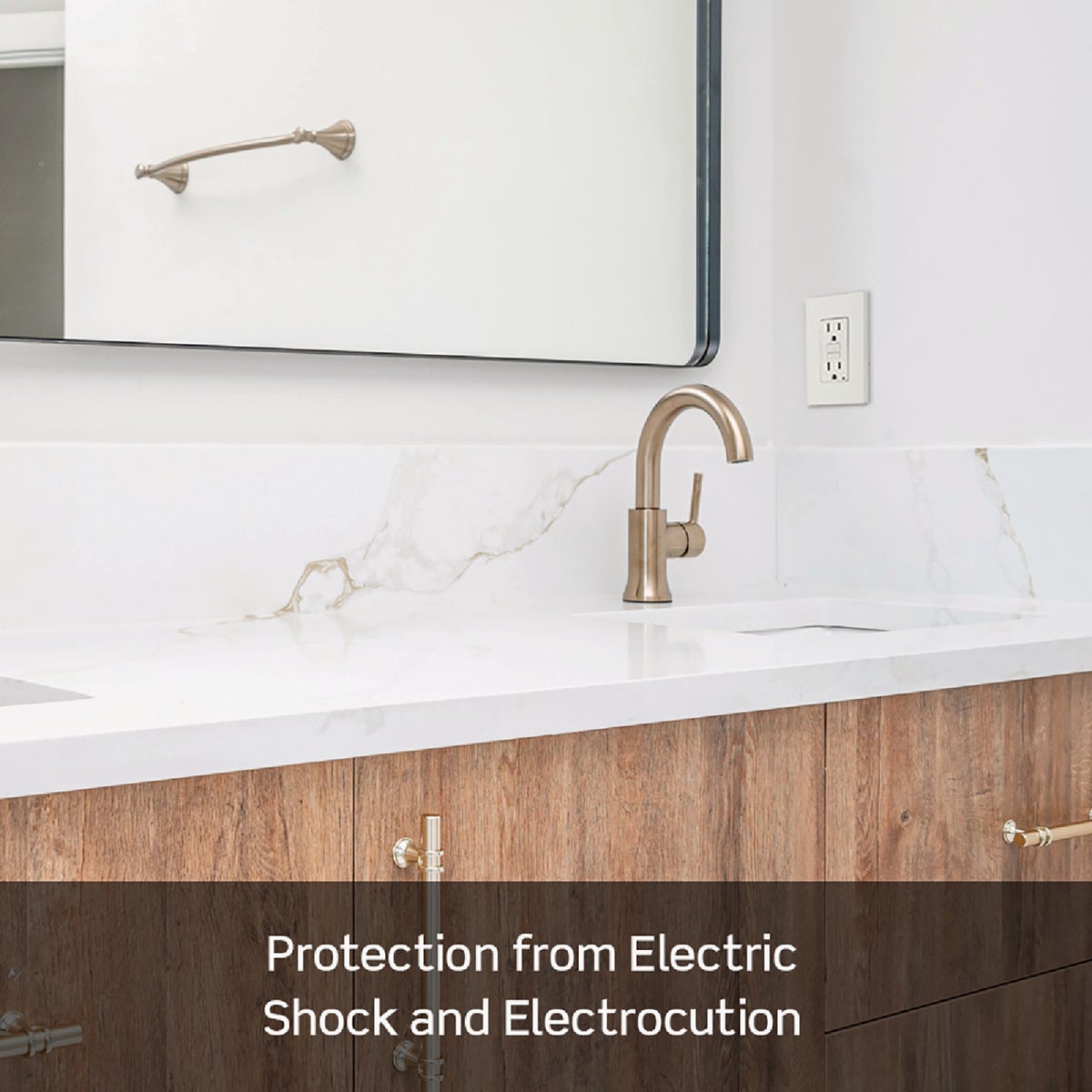 Leviton Self-Test 15A White Tamper-Resistant Slim GFCI Outlet with LED Indicator Light Image 3