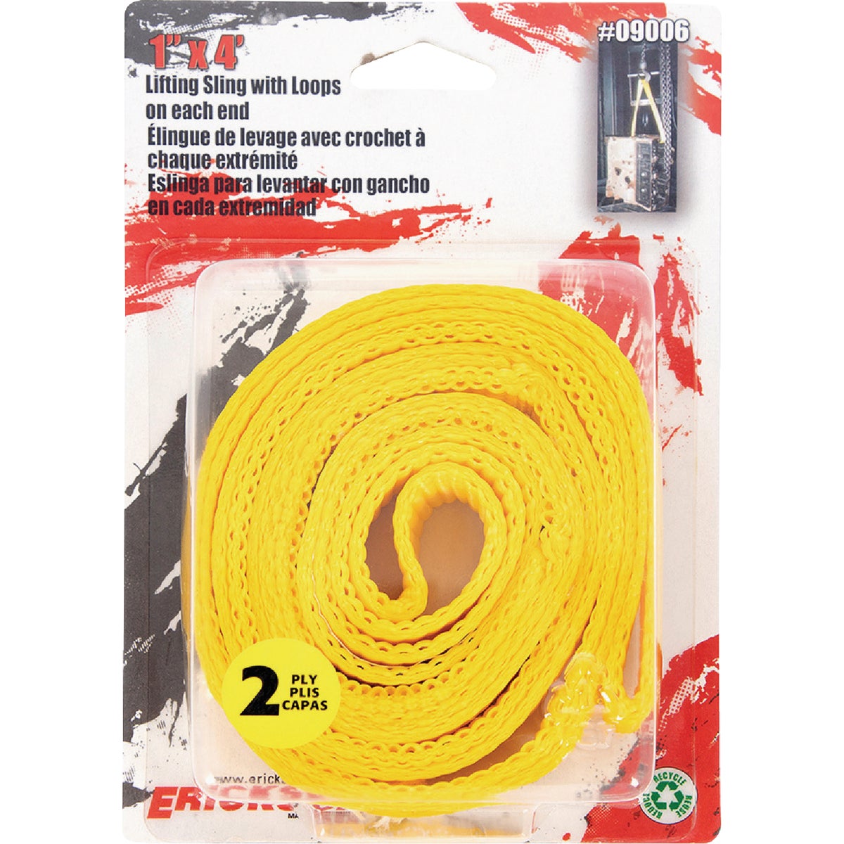 Erickson 1 In. x 4 Ft. Synthetic Nylon Lift Sling with Eye Ends Image 2