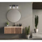 Canarm Britton 3-Light Black Vanity Bath Light Fixture, Clear Glass Image 2