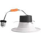 4 In. Retrofit IC Rated White LED CCT Tunable Downlight with Baffle Trim, 650 Lm. Image 4