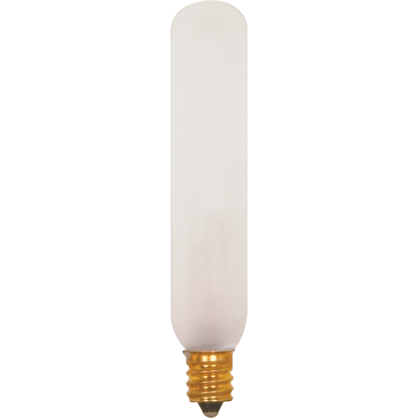 Satco 15W Frosted Candelabra Base Soft White T6 Incandescent Tubular Appliance Light Bulb (2-Pack) Image 1