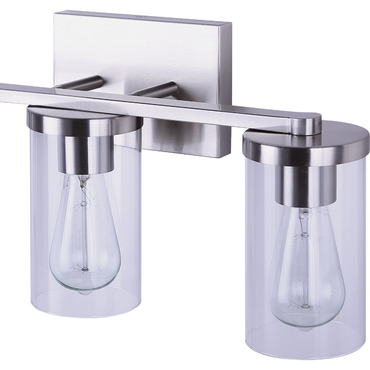 Canarm Britton 3-Light Brushed Nickel Vanity Bath Light Fixture, Clear Glass Image 5