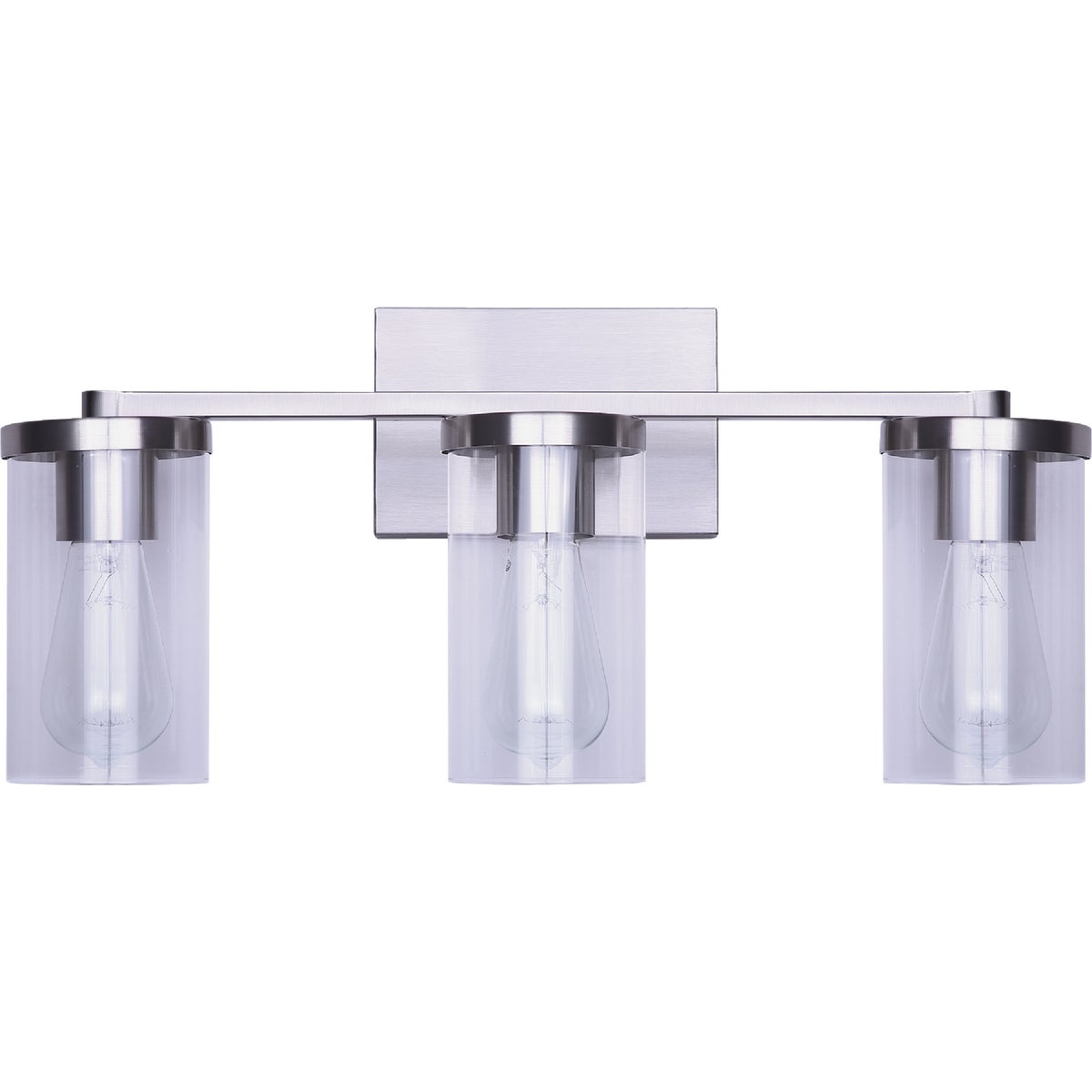 Canarm Britton 3-Light Brushed Nickel Vanity Bath Light Fixture, Clear Glass Image 6