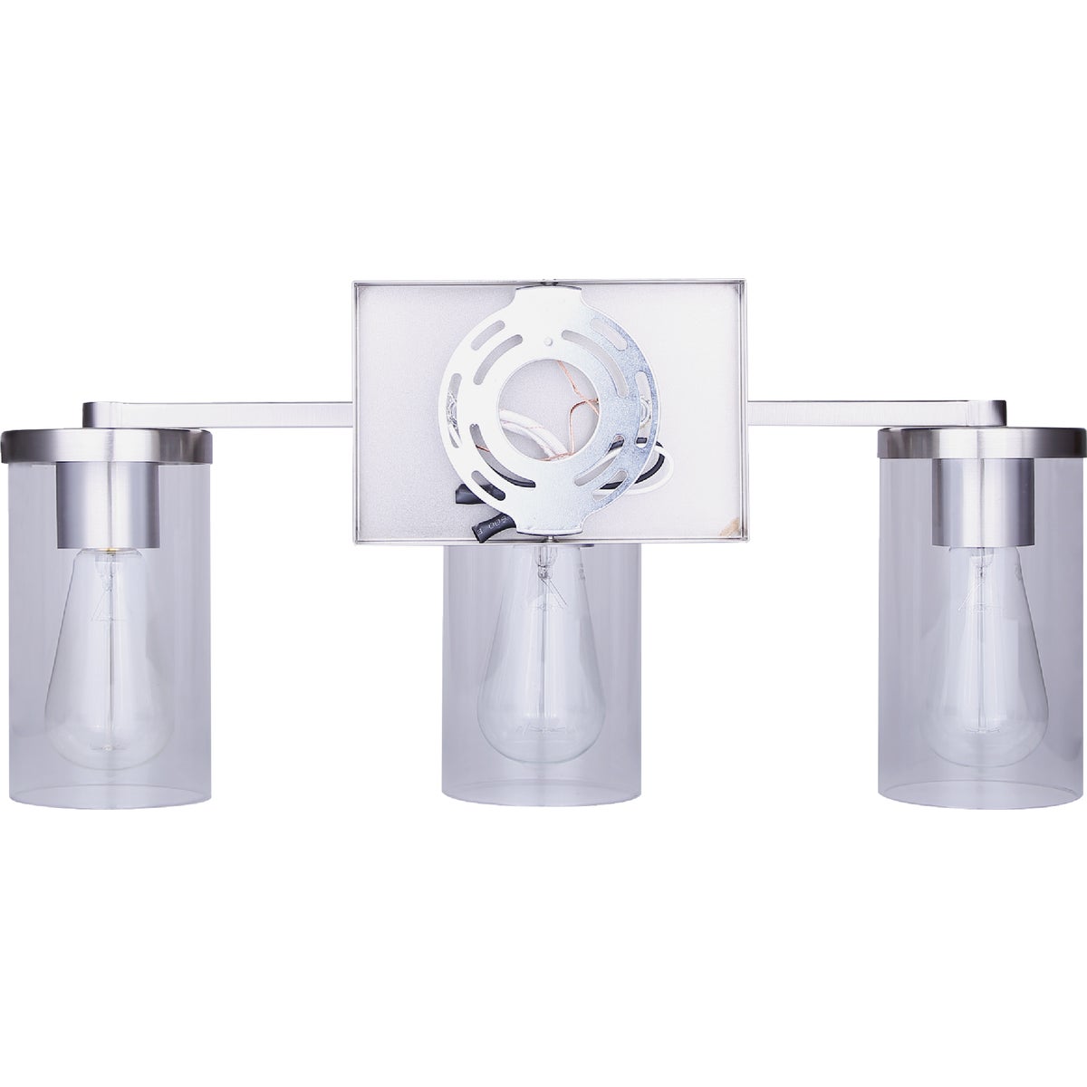 Canarm Britton 3-Light Brushed Nickel Vanity Bath Light Fixture, Clear Glass Image 8