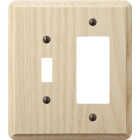 Amerelle 2-Gang Solid Ash Single Toggle/Rocker Outlet Wall Plate, Unfinished Ash Image 1