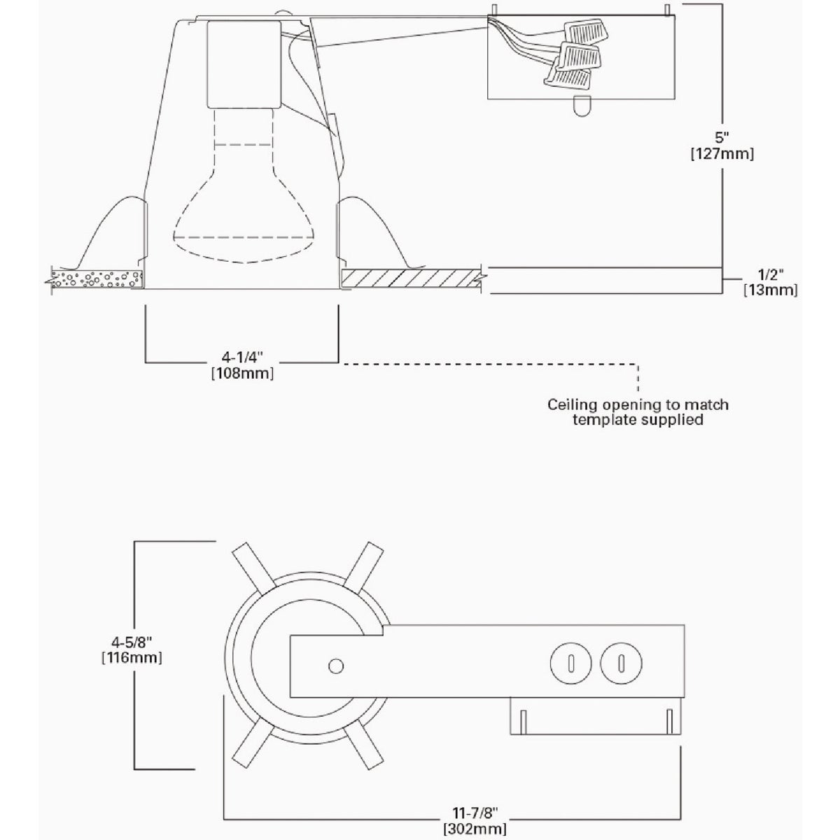 Halo 4 In. Remodel Non-IC Rated Recessed Housing for Shallow Ceiling Image 2
