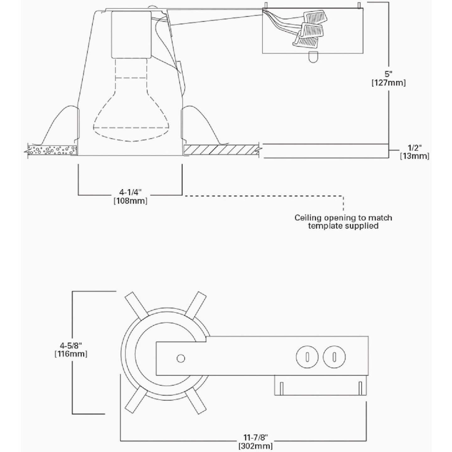 Halo 4 In. Remodel Non-IC Rated Recessed Housing for Shallow Ceiling Image 2