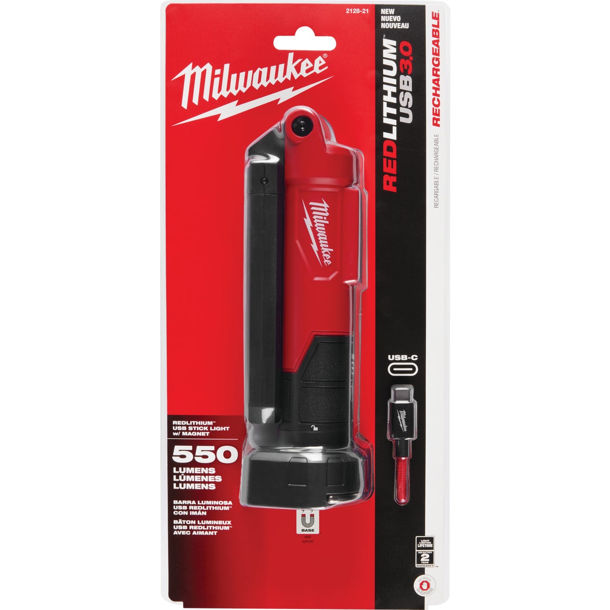 Milwaukee REDLITHIUM 550 Lm. LED USB Stick Light with Magnet Image 8